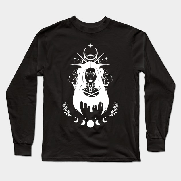 Hecate Witch Goddess Long Sleeve T-Shirt by soulfulprintss8